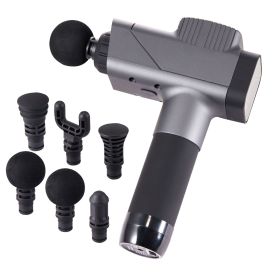 Massage Gun Deep Tissue, Percussion Muscle Massager for Athletes - with 8 Speed Levels & 6 Massage Heads, 16V 2500mAh Batteries